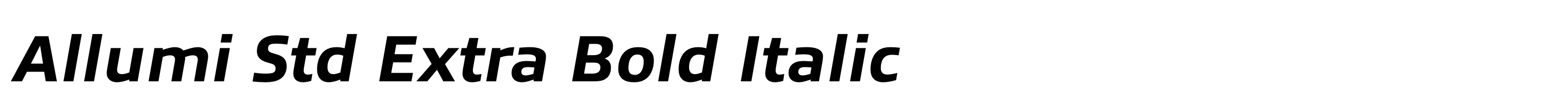 Allumi Std Extra Bold Italic